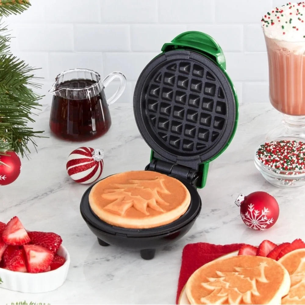 New! Green Dash Mini Christmas Tree Waffle Maker